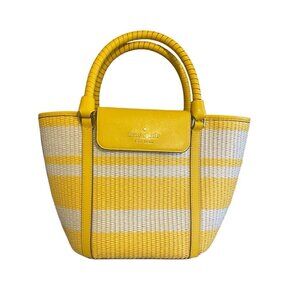 Authenticated Kate Spade Mango Ice Cruise Medium Woven Tote